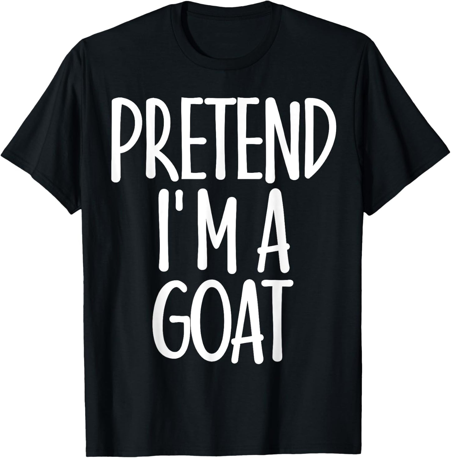 Easy Pretend I'm Goat Costume Gift Funny Farmer Halloween T-Shirt - T-Shirt | Black
