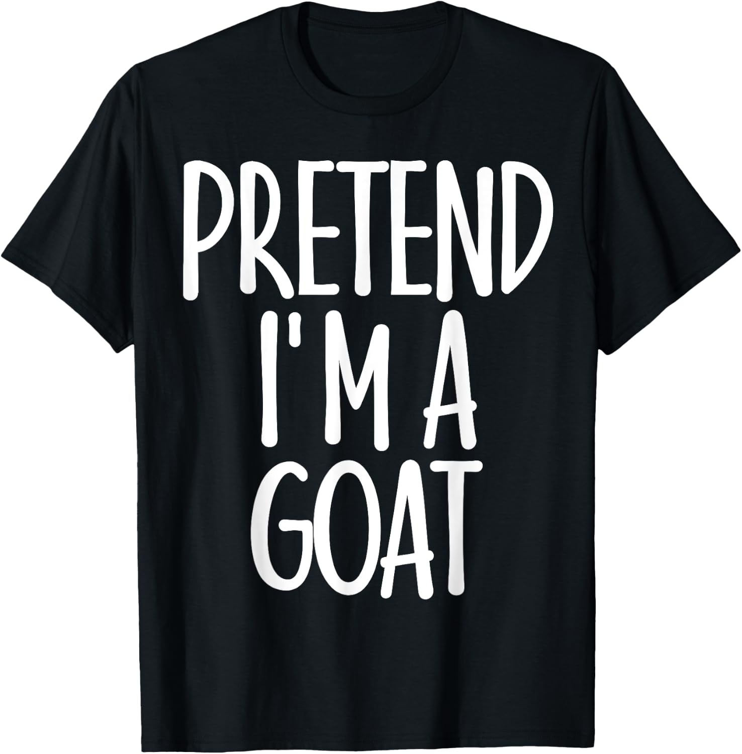 Easy Pretend I'm Goat Costume Gift Funny Farmer Halloween T-Shirt - T-Shirt | Black