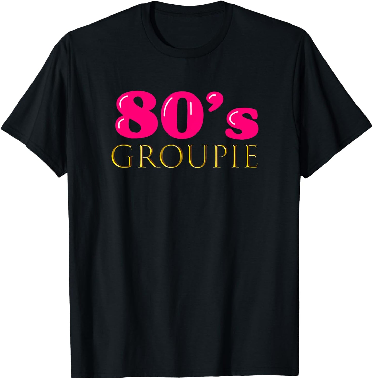 Cute 80s Groupie Costume Party Outfit Women T-Shirt - T-Shirt | Black