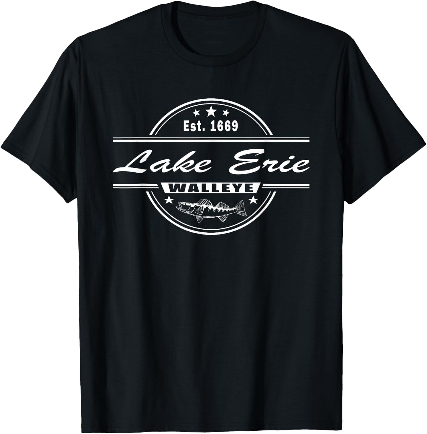 Lake Erie Walleye Fishing Souvenir Shirt for Walleye Fishing T-Shirt - T-Shirt | Black