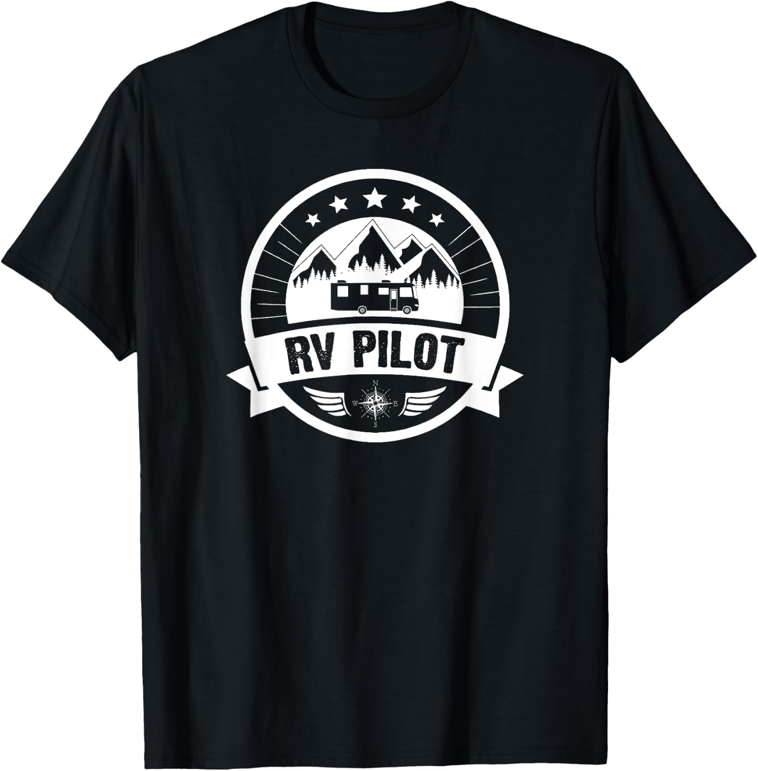 RV Pilot Funny Motorhome RV Travel T-Shirt - T-Shirt | Black