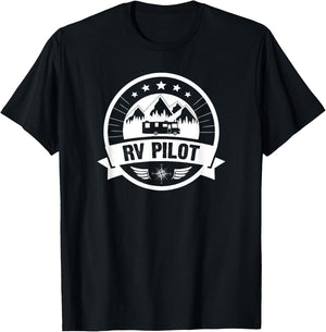 RV Pilot Funny Motorhome RV Travel T-Shirt - T-Shirt | Black