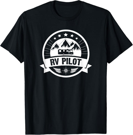 RV Pilot Funny Motorhome RV Travel T-Shirt - T-Shirt | Black