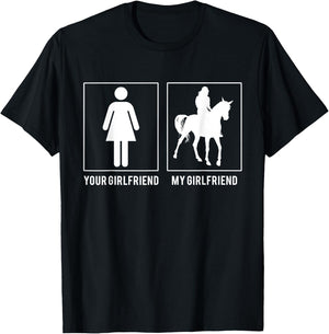 Horse Rider - Your Girlfriend - My Girlfriend T Shirts T-Shirt - T-Shirt | Black