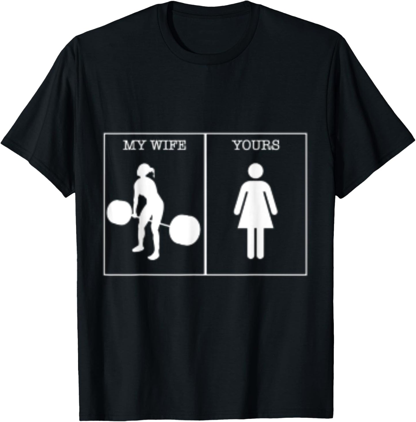 My Wife Working Out Training Lifting Gains Deadlift T-Shirt - T-Shirt | Black