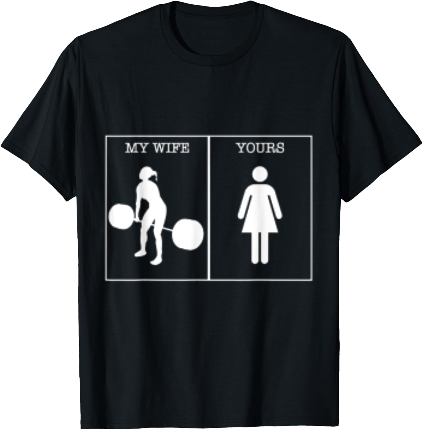 My Wife Working Out Training Lifting Gains Deadlift T-Shirt - T-Shirt | Black