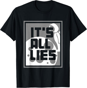 Fake Moon Landing Gift A Conspiracy Theorist T-Shirt - T-Shirt | Black