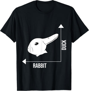 Rabbit Duck Illusion Philosopher T-Shirt - T-Shirt | Black