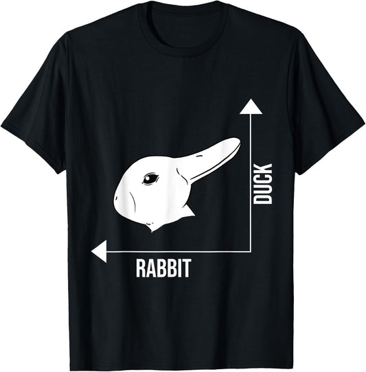 Rabbit Duck Illusion Philosopher T-Shirt - T-Shirt | Black