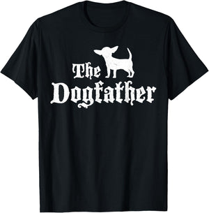 Chiweenie Dog , Funny Dogfather Design Men Women T-Shirt - T-Shirt | Black