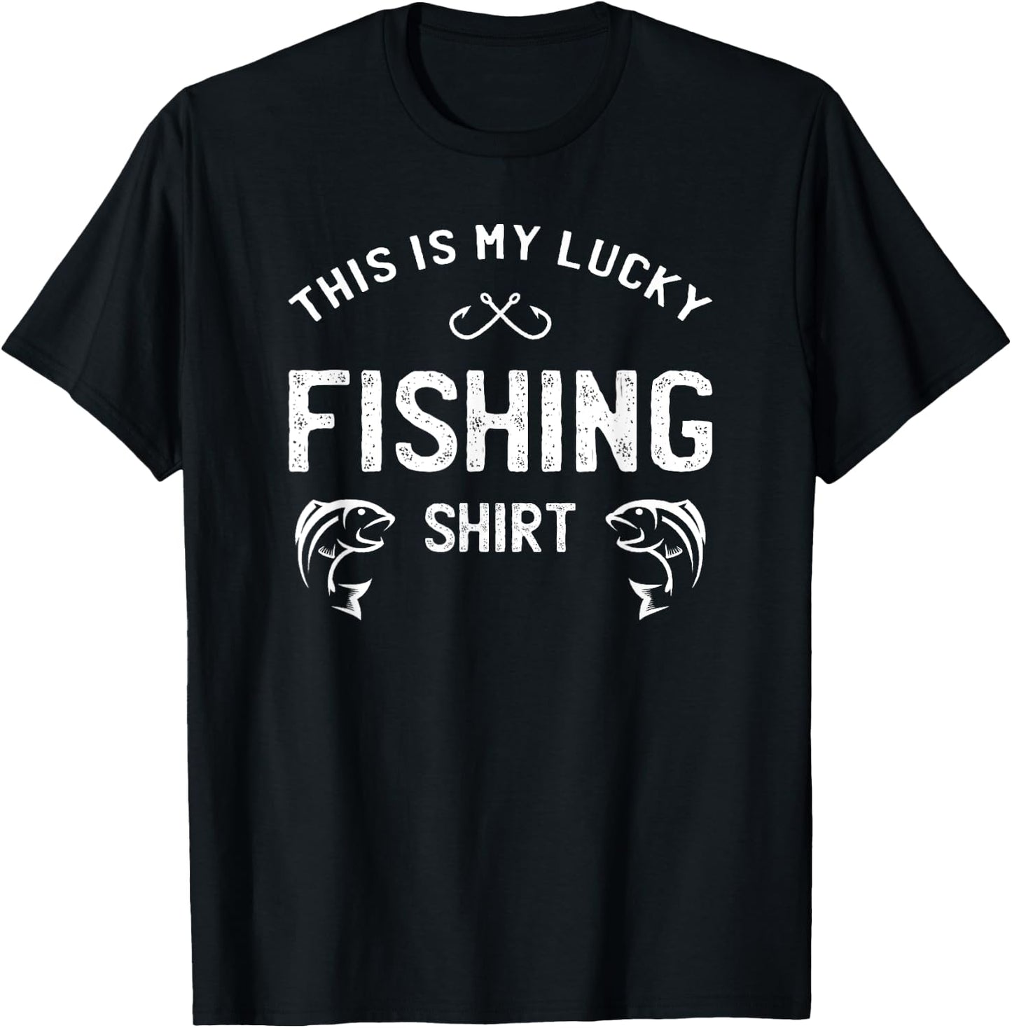 This is my Lucky Fishing Shirt Funny Fishing Retro T-Shirt - T-Shirt | Black