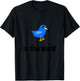 Bird is the word Graphic Novelty Short Sleeve Ironic T-Shirt - T-Shirt | Black