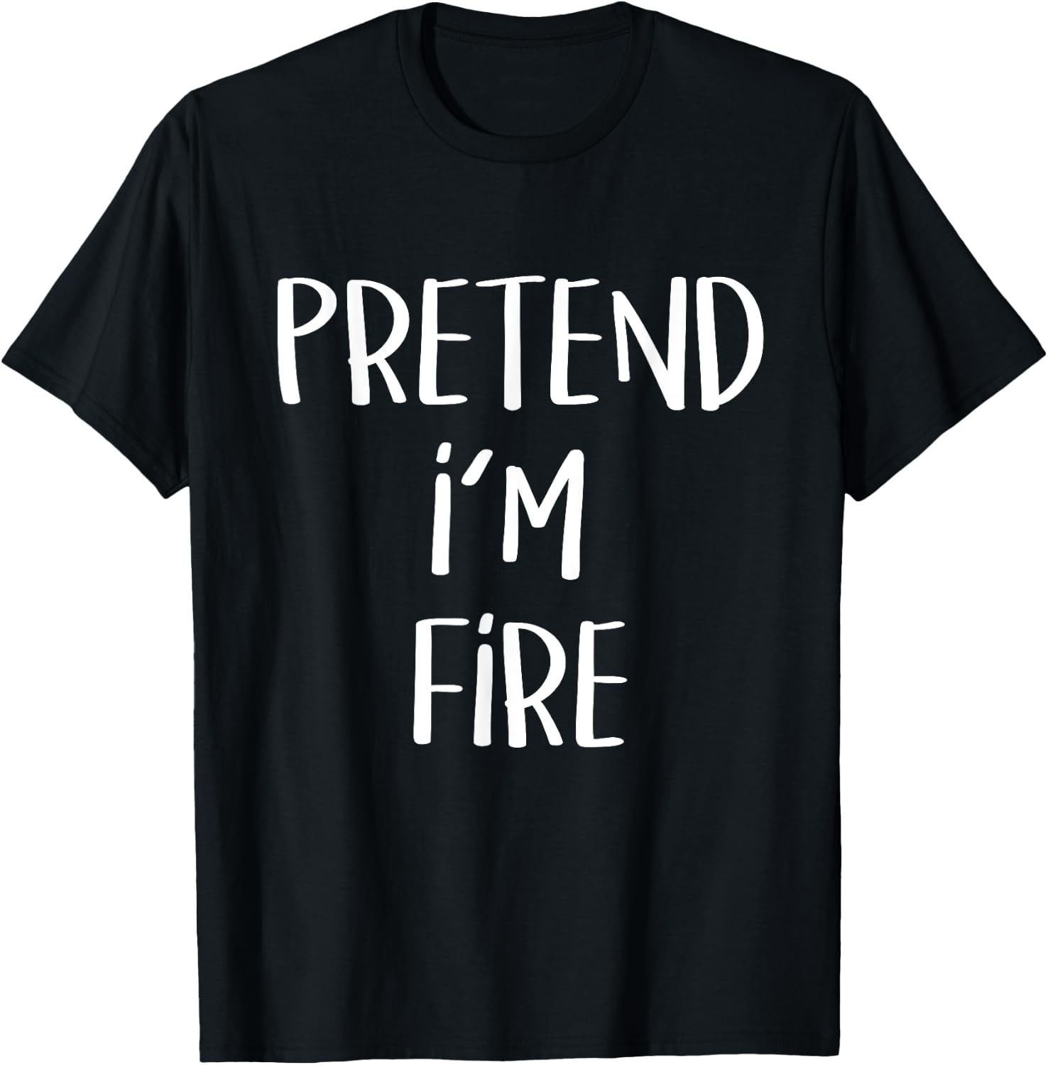 Pretend I'm Fire Element Costume Funny Halloween Party T-Shirt - T-Shirt | Black