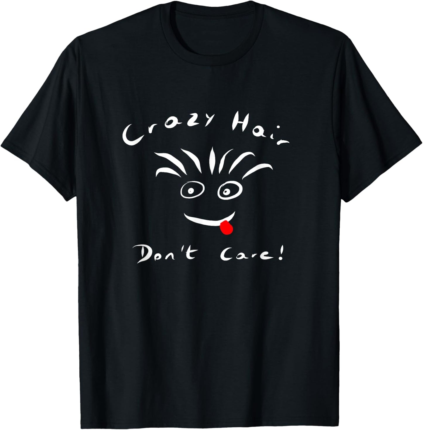 HW Hair Don't Care Kids Black Cartoon T-Shirt - T-Shirt | Black