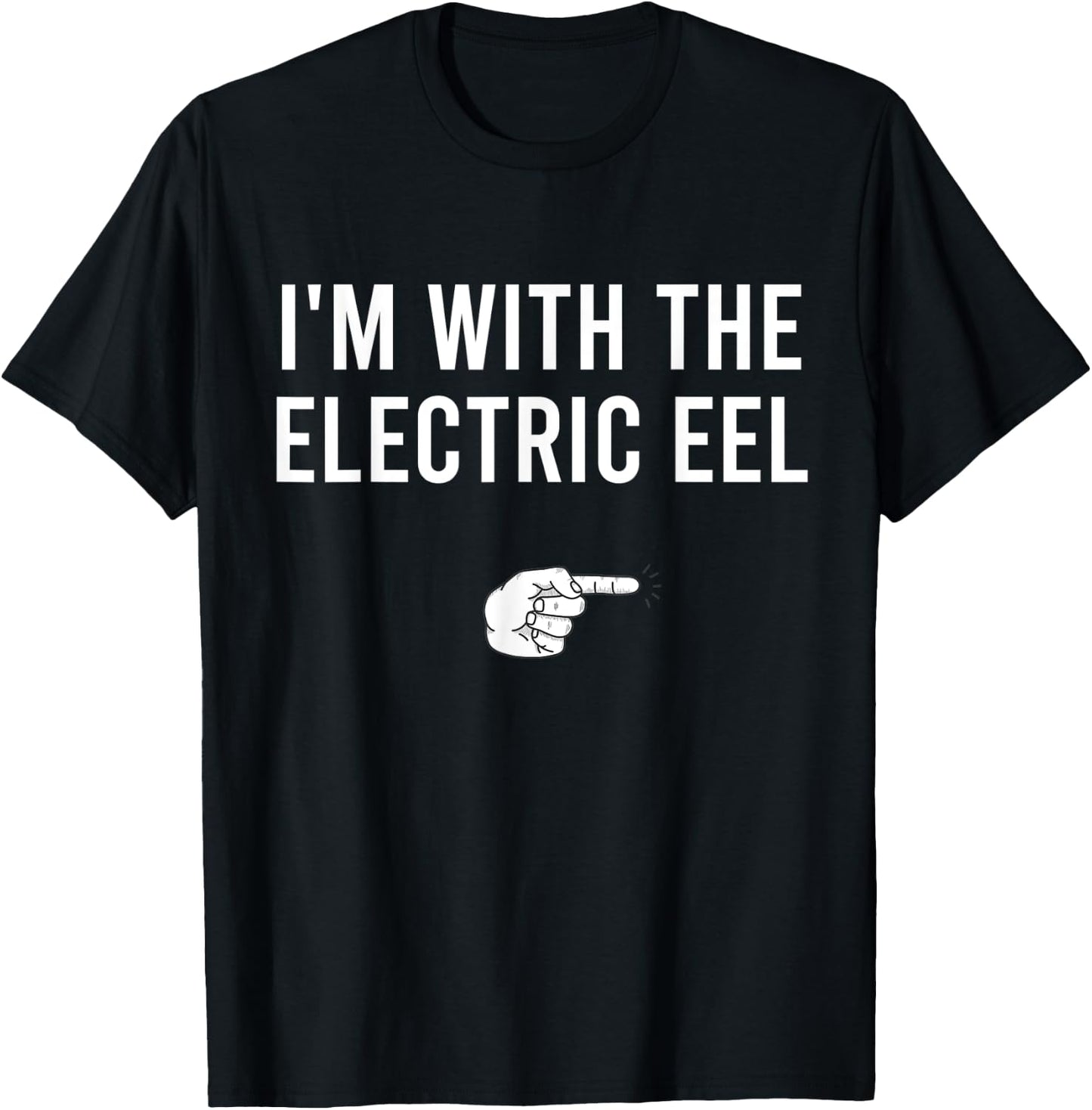 I'm With The Electric Eel Halloween Costume Matching Couple T-Shirt - T-Shirt | Black