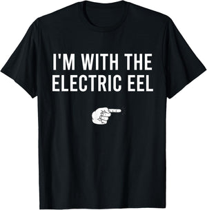 I'm With The Electric Eel Halloween Costume Matching Couple T-Shirt - T-Shirt | Black