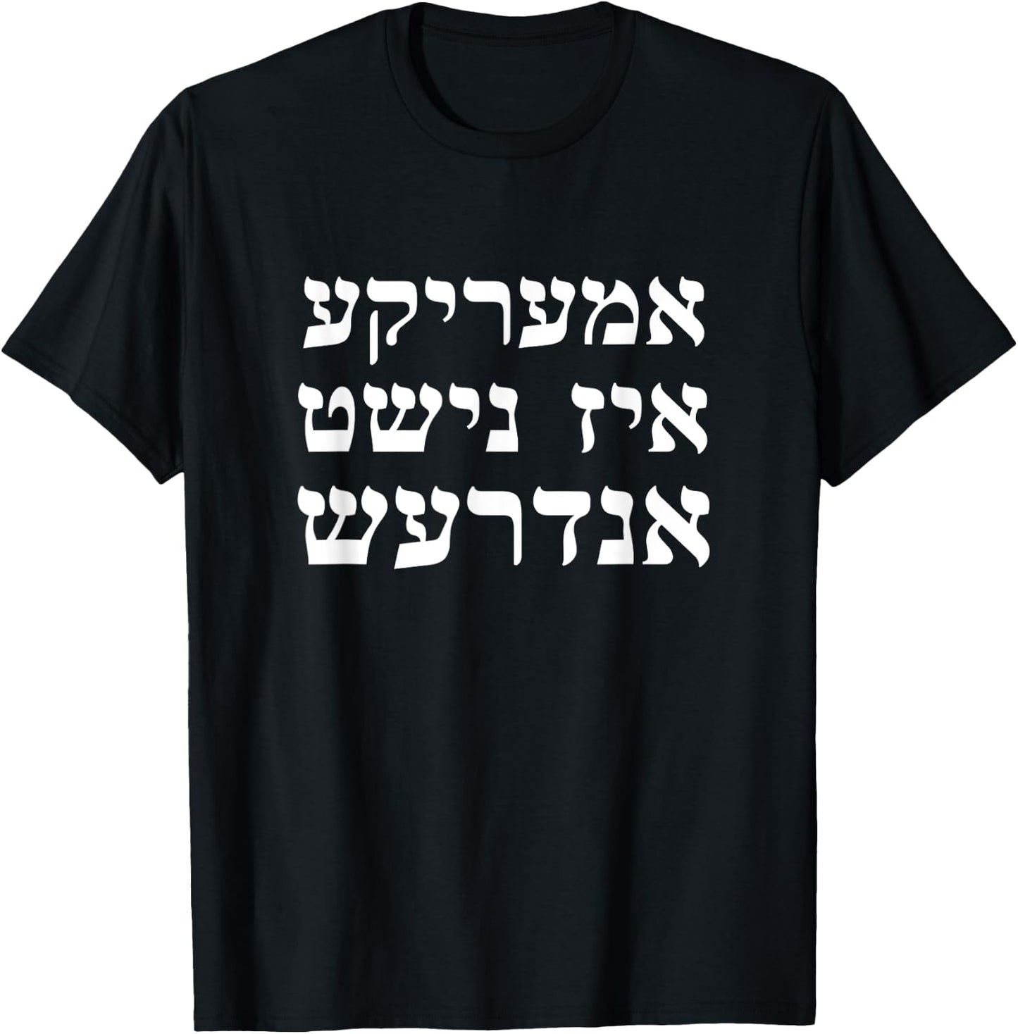 Jewish Chabad Slang America Is No Different Kinus Hashluchim T-Shirt - T-Shirt | Black