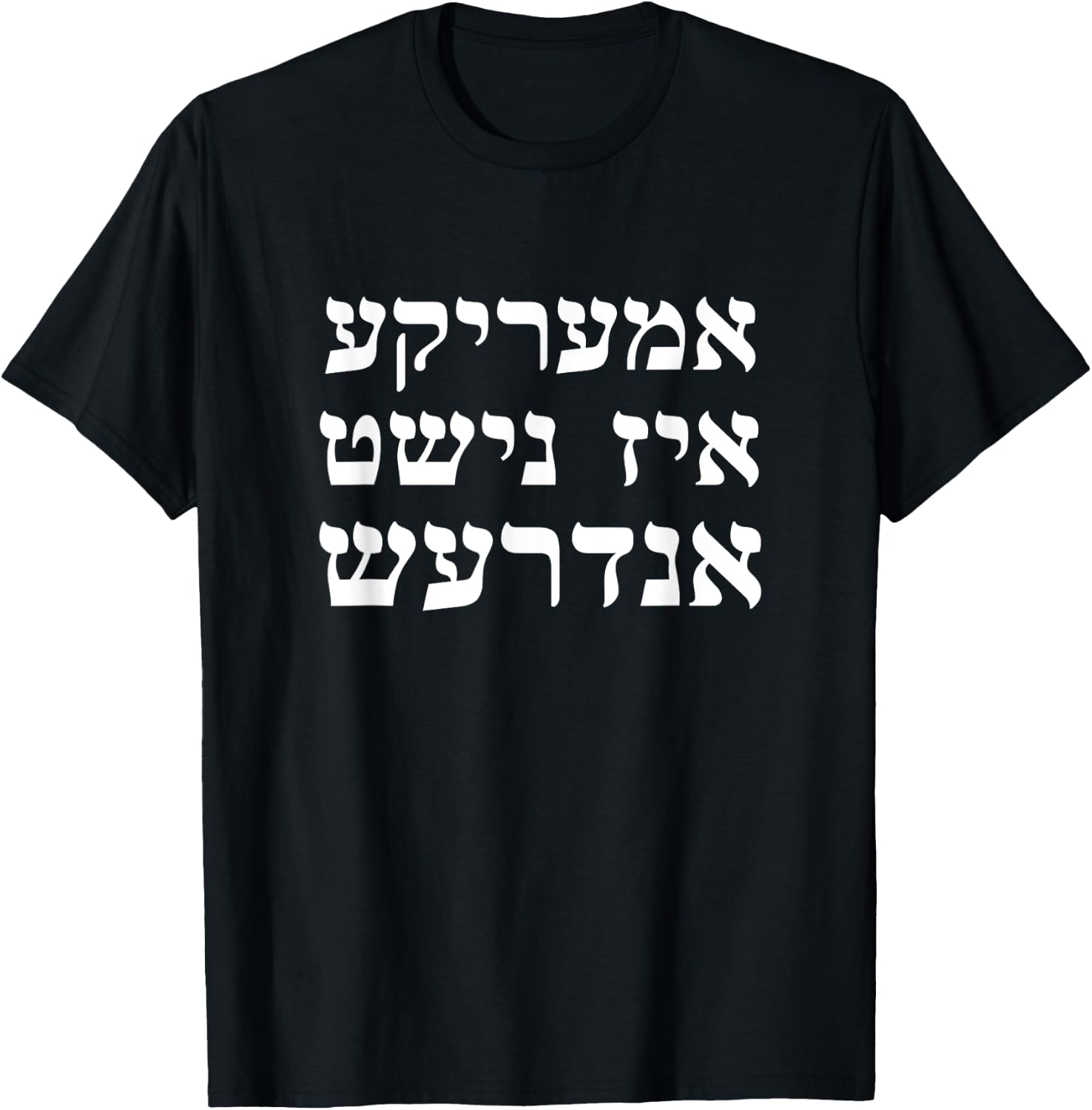 Jewish Chabad Slang America Is No Different Kinus Hashluchim T-Shirt - T-Shirt | Black
