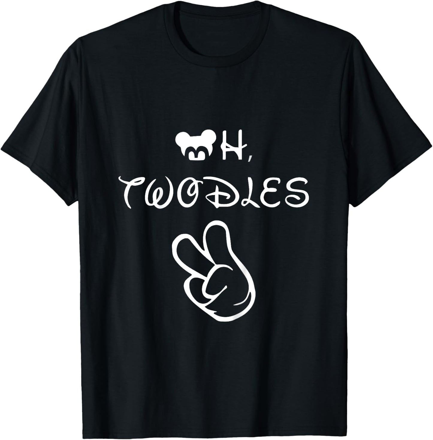 Oh Twodles - Happy 2nd Birthday for Kids! T-Shirt - T-Shirt | Black