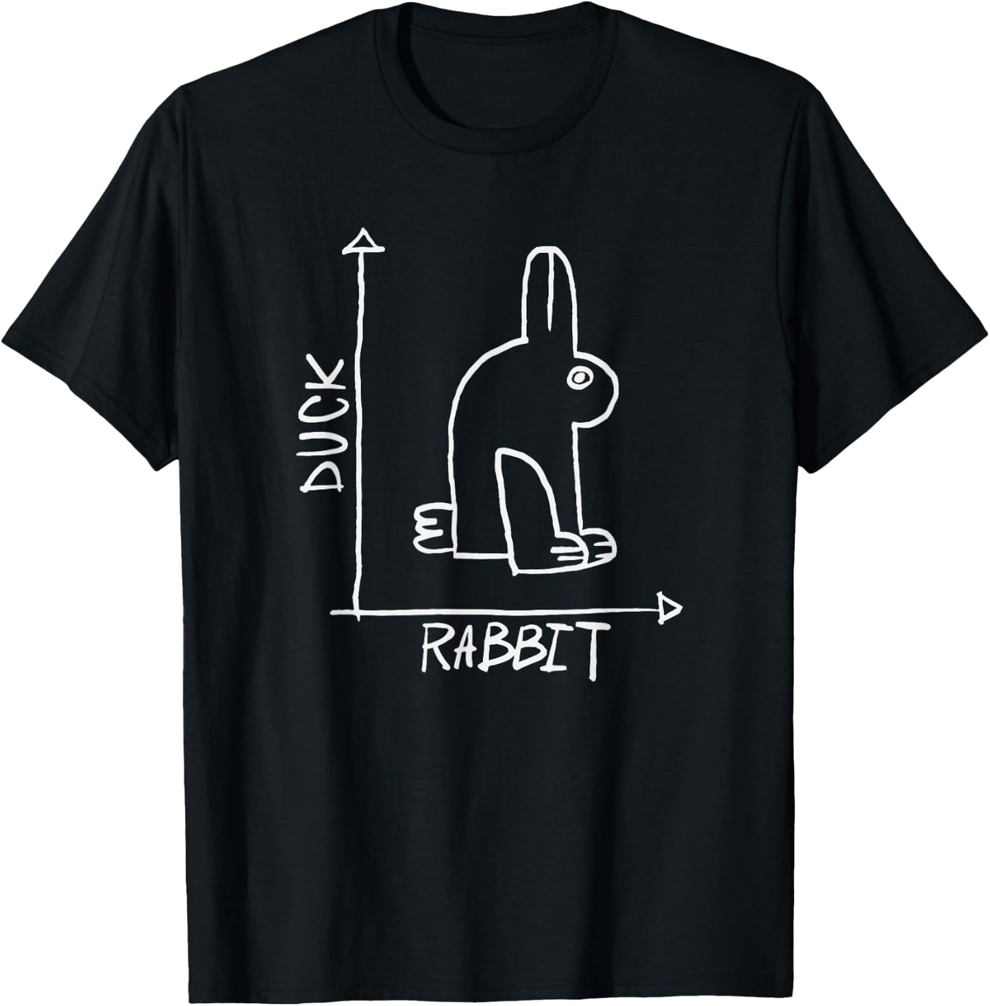 Funny Science Nerd Duck or Rabbit Physics Math Geek T-Shirt - T-Shirt | Black