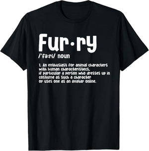 Fursuit Noun Animal Costume Furries Fursuiter Cosplayer T-Shirt - T-Shirt | Black