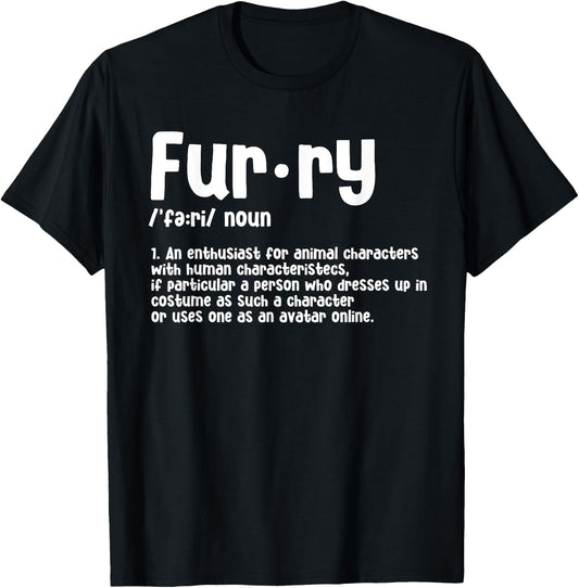 Fursuit Noun Animal Costume Furries Fursuiter Cosplayer T-Shirt - T-Shirt | Black