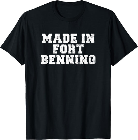 Made In Fort Benning Basic Training Recruit Graduation T-Shirt - T-Shirt | Black
