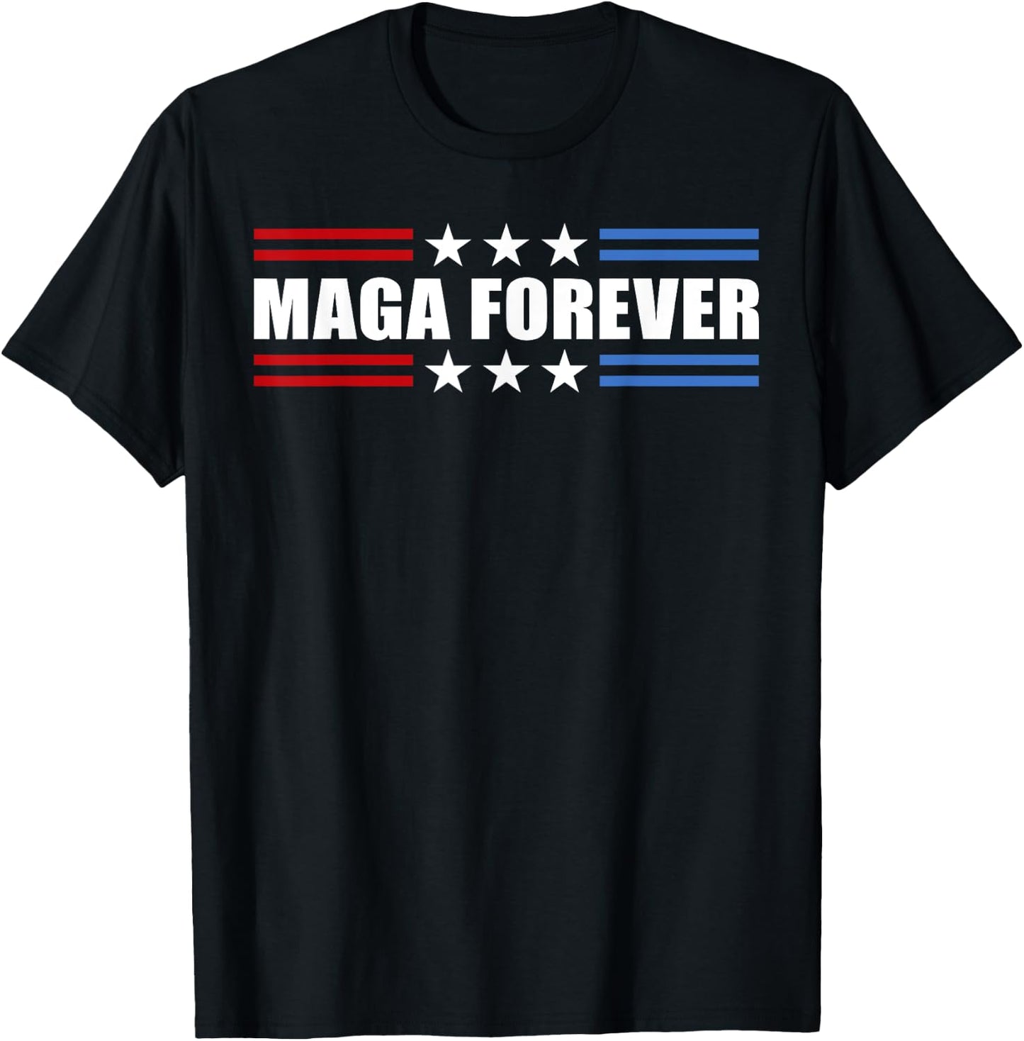 Maga Forever American Flag Maga Forever T-Shirt - T-Shirt | Black
