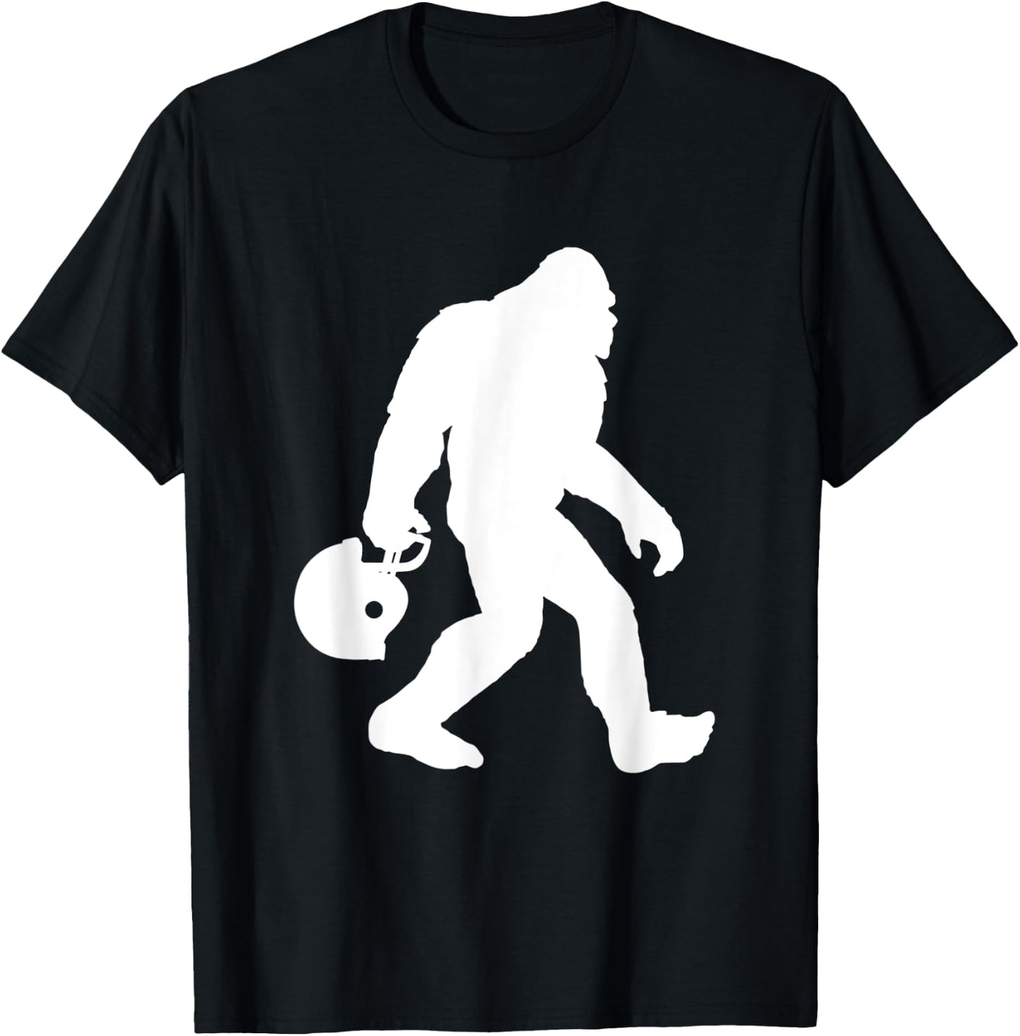 Funny Bigfoot Football Fan Gift Sunday Football Lovers T-Shirt - T-Shirt | Black