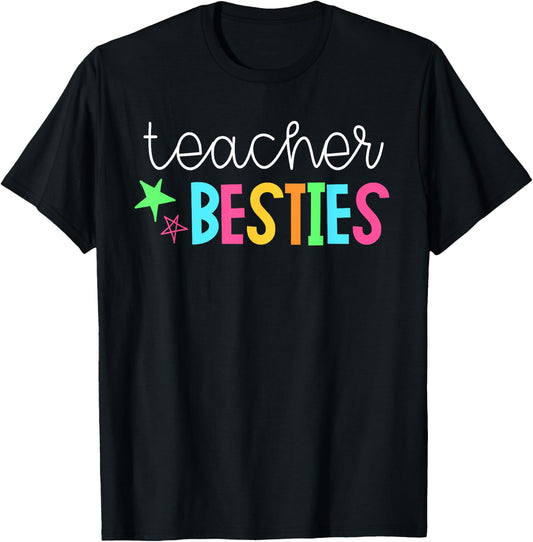 Cute Teacher Shirt - Teacher Besties T-Shirt - T-Shirt | Black