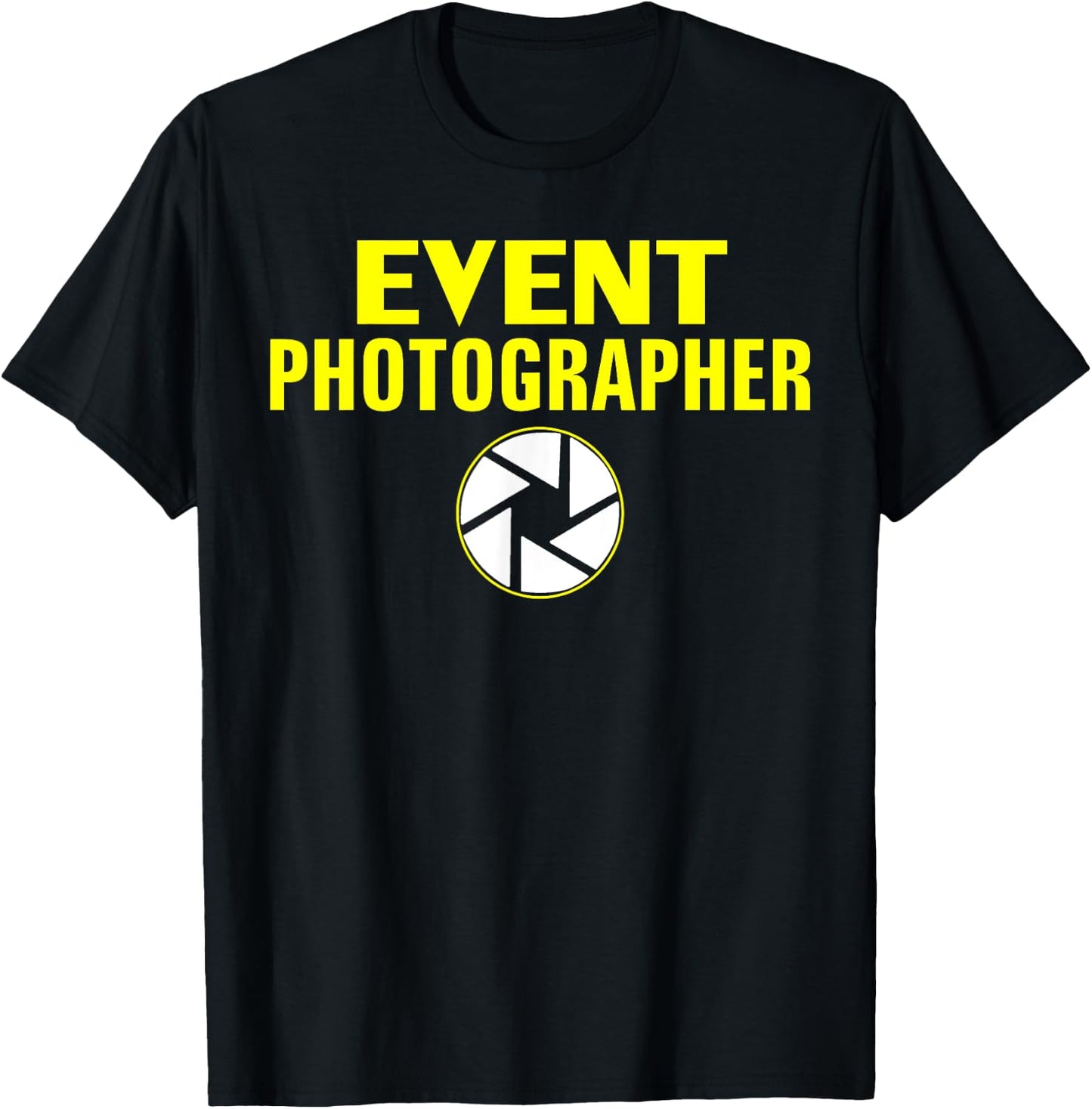 Professional Event Photographer Funny With Lens T-Shirt - T-Shirt | Black