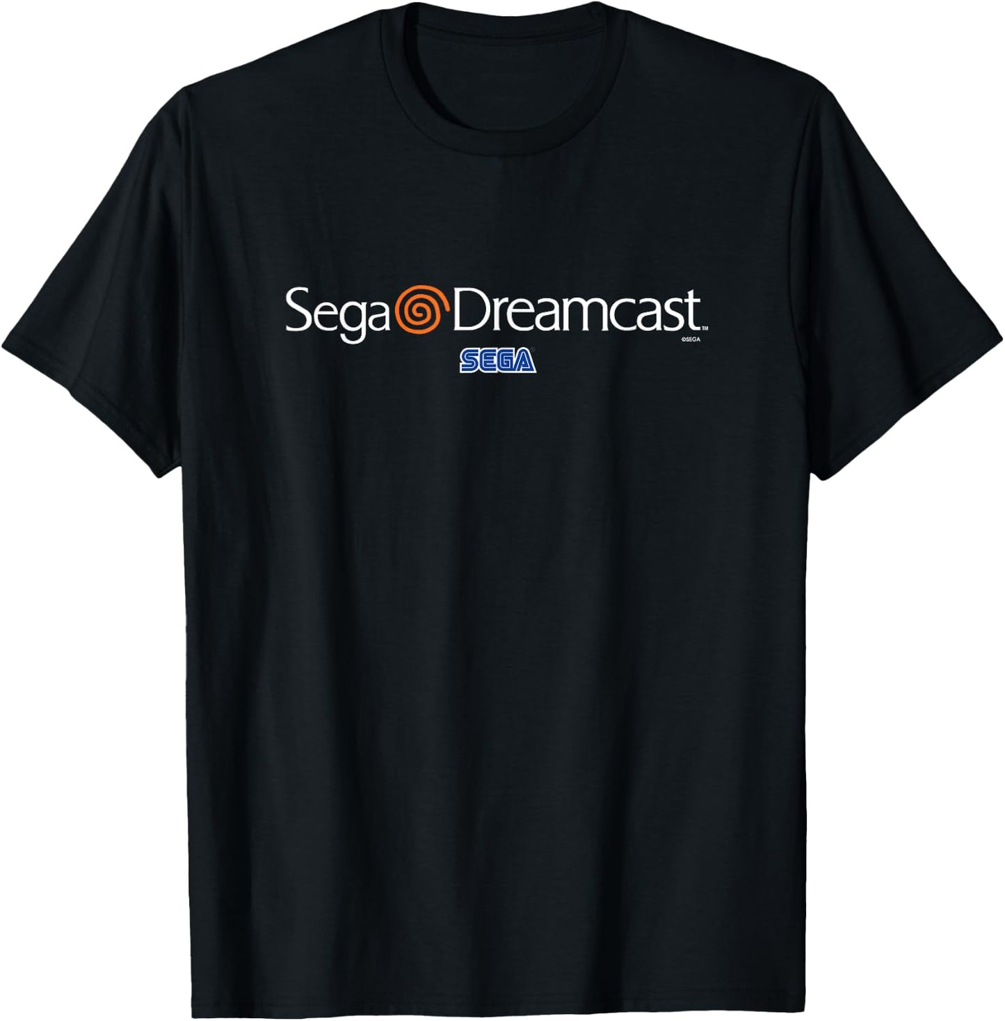 SEGA Dreamcast white logo video game T-Shirt - T-Shirt | Black