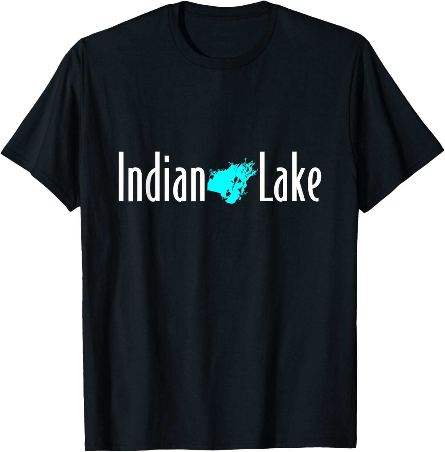 Minimalist Indian Lake - Ohio T-Shirt - T-Shirt | Black