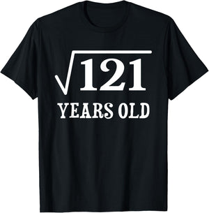 11 years old 11th birthday Square Root of 121 T-Shirt - T-Shirt | Black