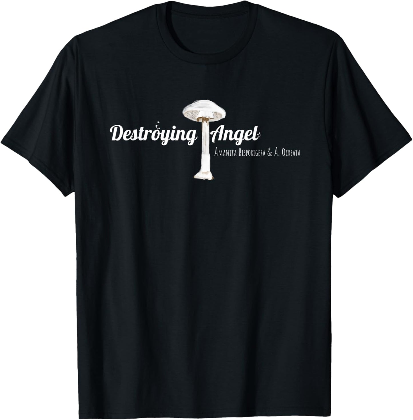 Destroying Angel | Amanita Mushroom Shroom Shirt T-Shirt - T-Shirt | Black