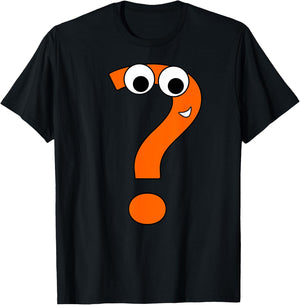 Funny Question Mark | Alphabet Speel T-Shirt - T-Shirt | Black