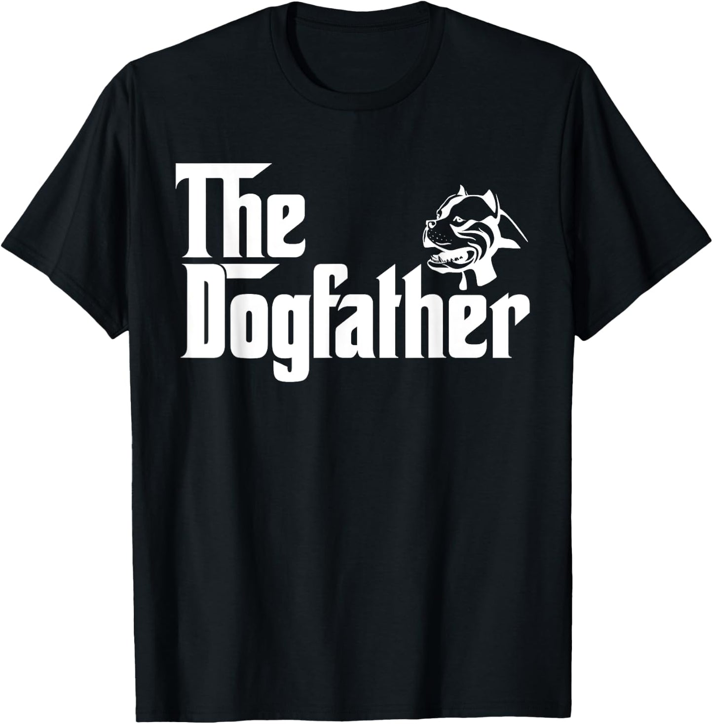 The Dogfather Pitbull Funny Father Dog Lover Men T-Shirt - T-Shirt | Black