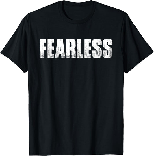 Fearless Workout Motivation Entrepreneur Gym Fitness T-Shirt - T-Shirt | Black