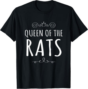 Queen of the Rats Shirt Funny Rat Lover T-Shirt - T-Shirt | Black