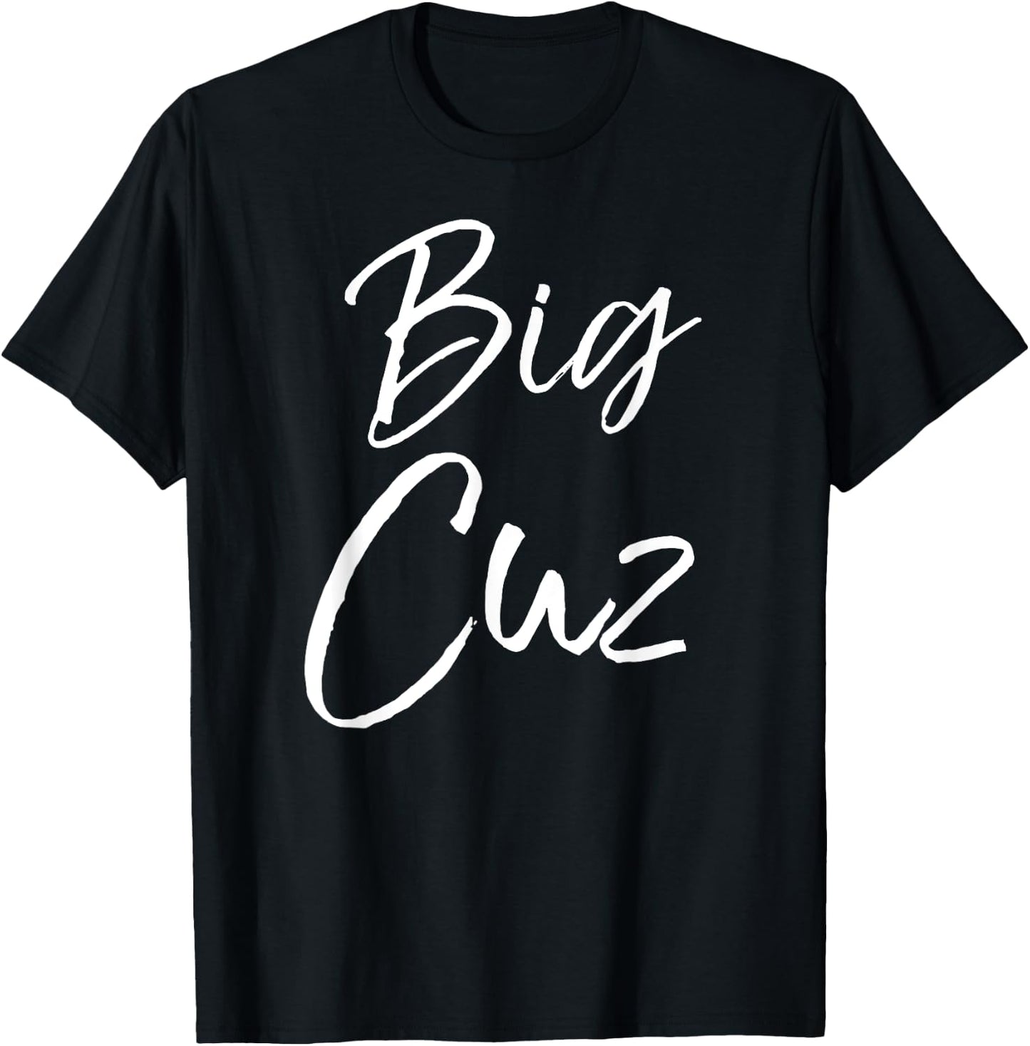 Big Cuz Shirt Fun Cute Bigger Cousin Shirt for Kids Youth T-Shirt - T-Shirt | Black