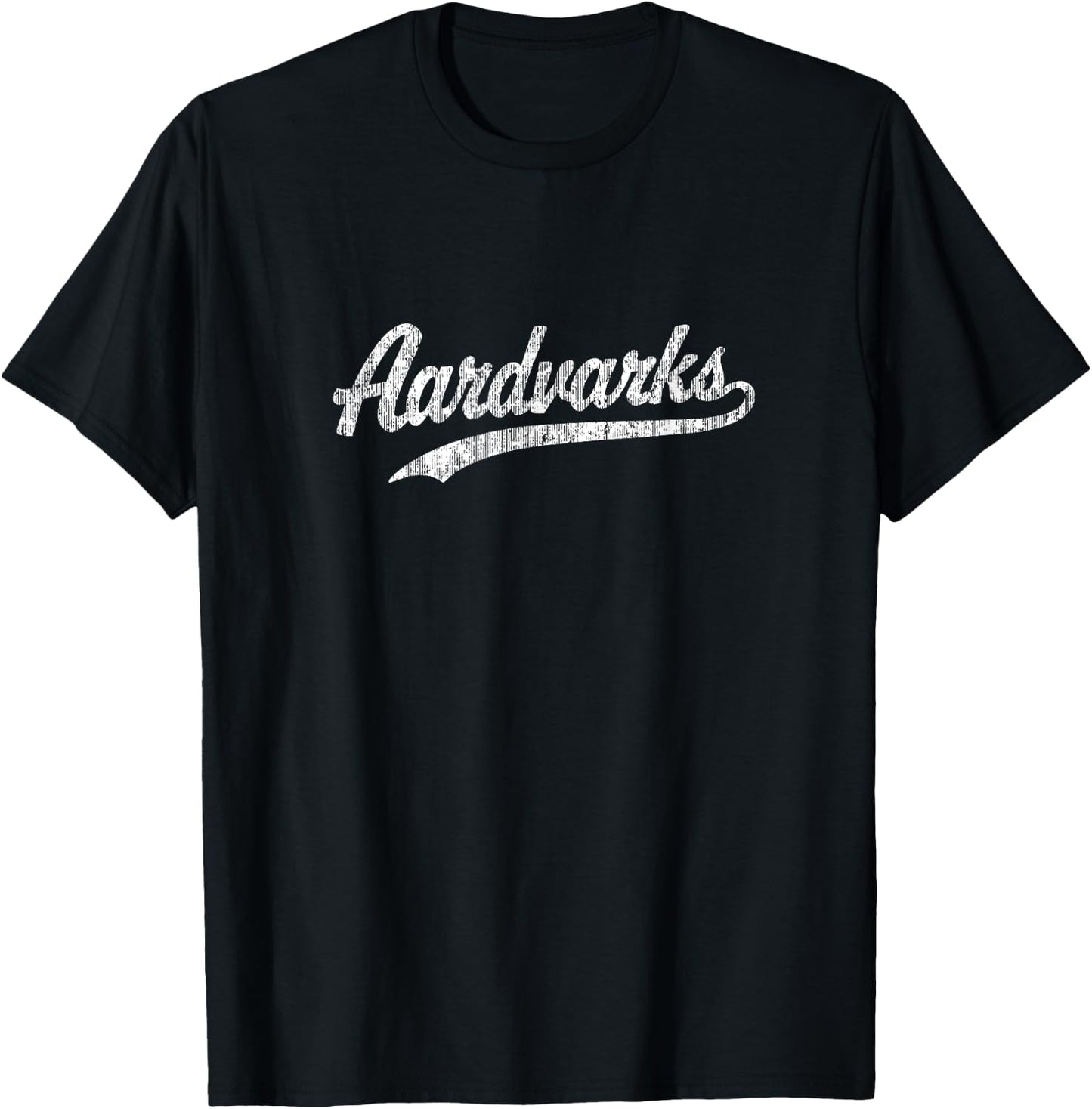 Aardvarks T Shirt Vintage Sports Name Design T-Shirt - T-Shirt | Black