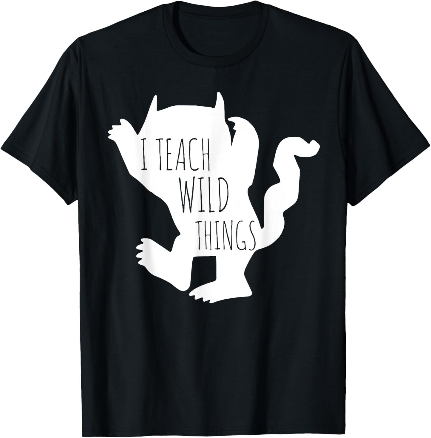 I Teach Wild Things Monster Funny Halloween Gifts T-Shirt - T-Shirt | Black