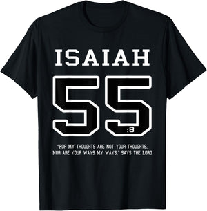 Isaiah 55 My Thoughts Are Not Your Thoughts Shirt Christian T-Shirt - T-Shirt | Black