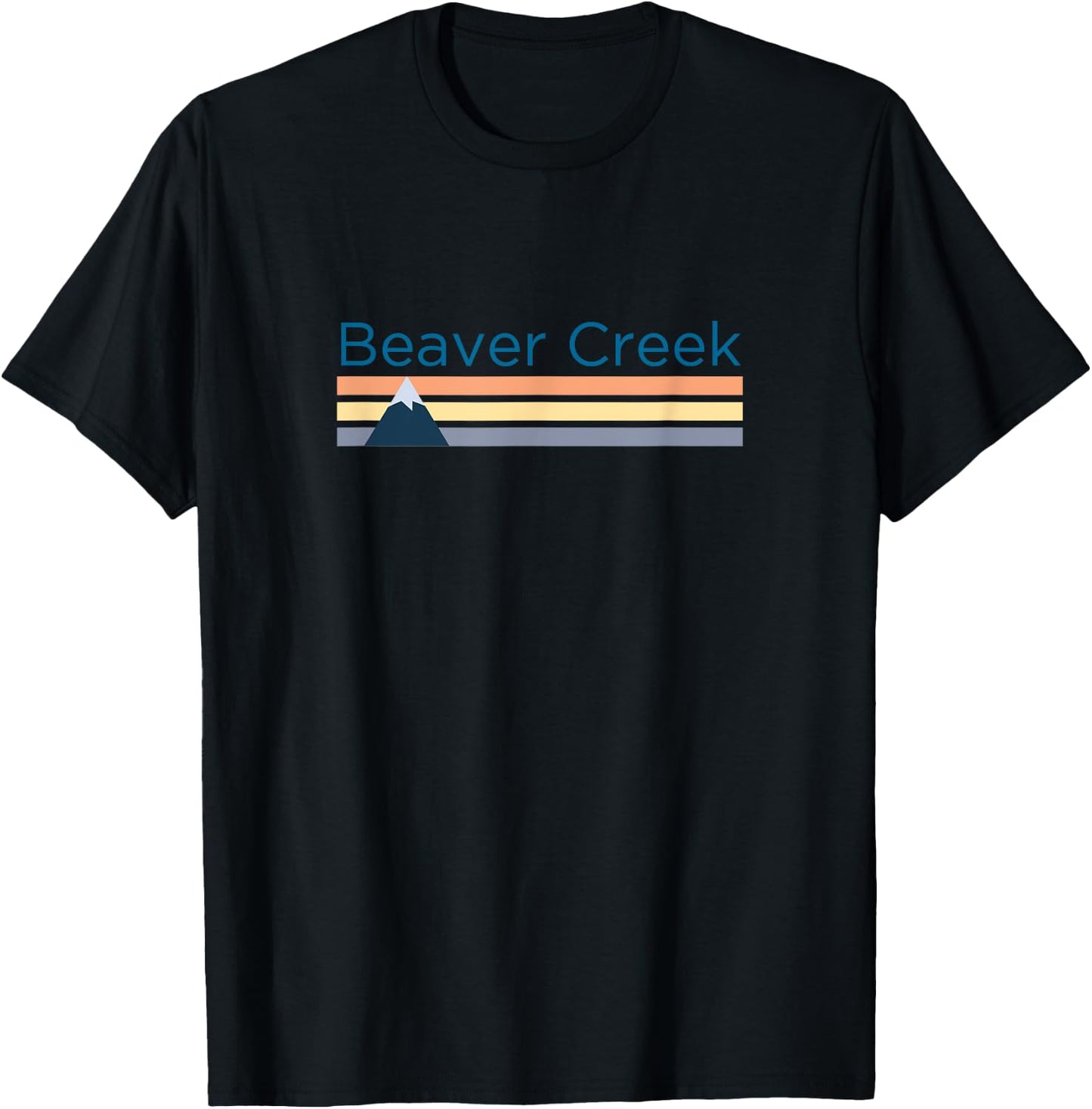 Colorado Retro Mountain - Beaver Creek T-Shirt - T-Shirt | Black