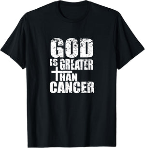 Christian Cancer Survivor - God Is Greater Than Cancer Shirt T-Shirt - T-Shirt | Black