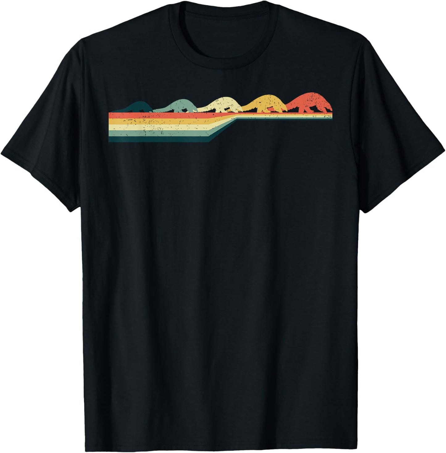 PANGOLIN , Vintage Retro Style T-Shirt - T-Shirt | Black