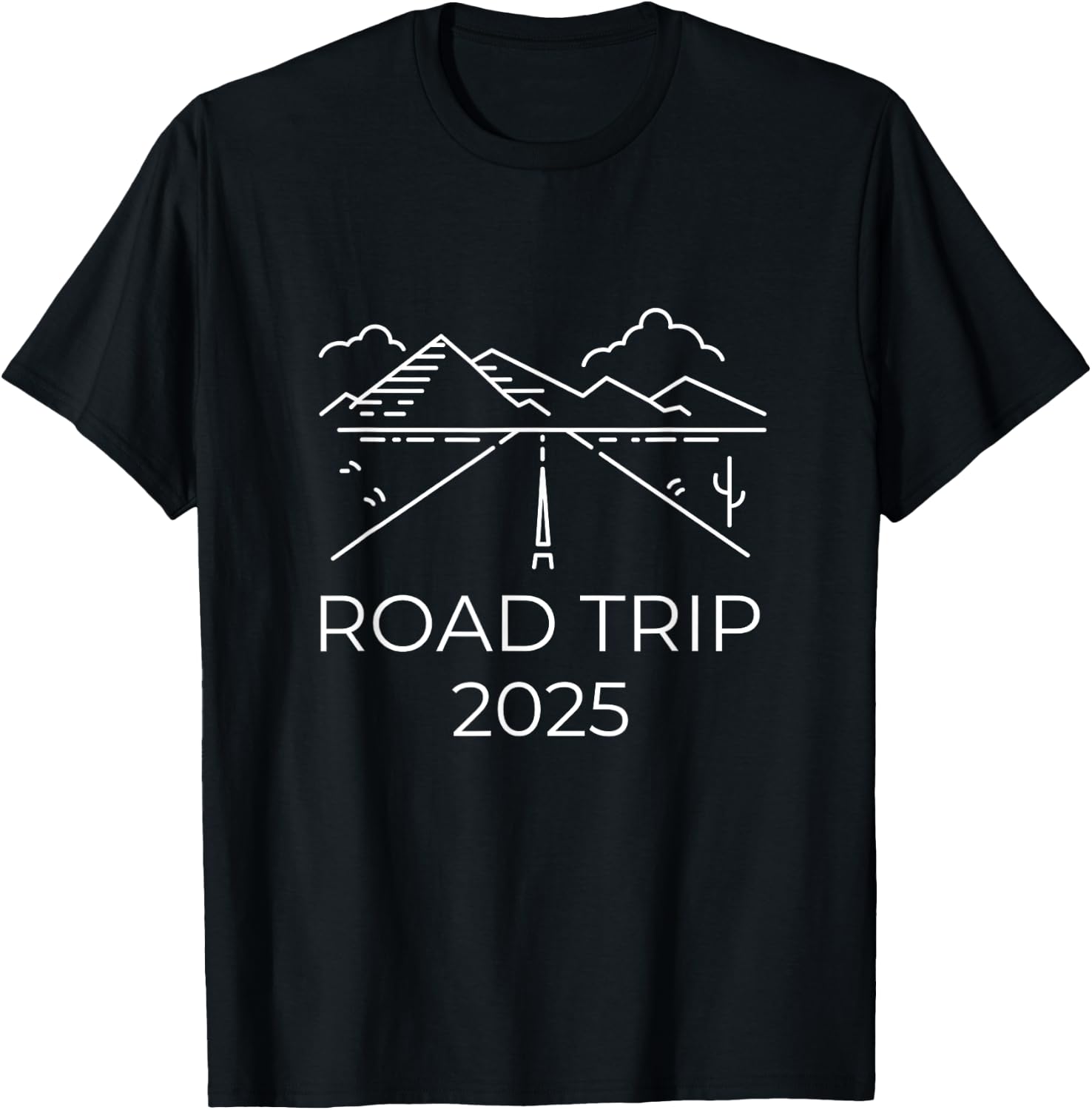 Road Trip Travel Souvenir 2025 Camper Hiking Family Vacation T-Shirt - T-Shirt | Black