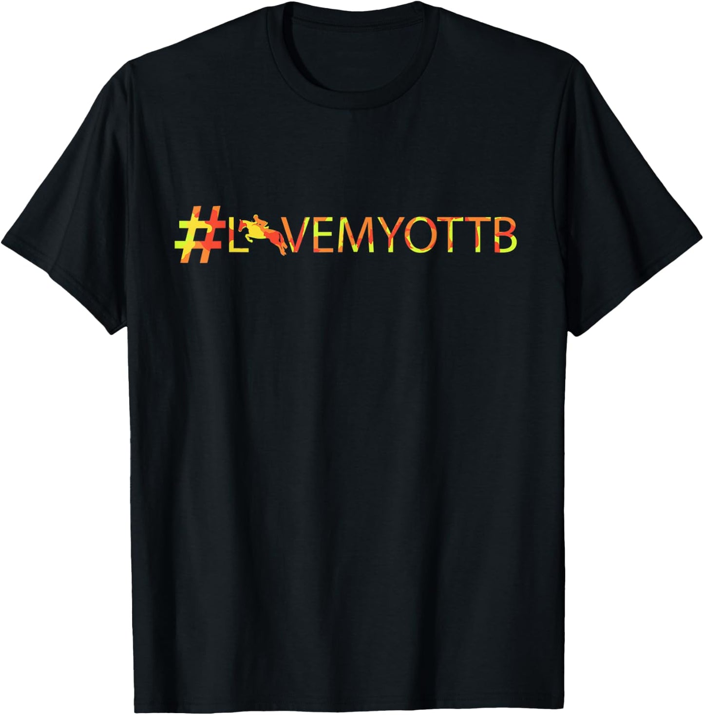 Camouflage , OTTB, Love my OTTB, , Horse lover gift. T-Shirt - T-Shirt | Black
