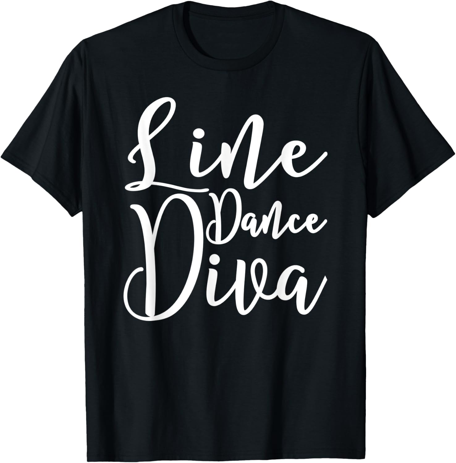 Line Dance Diva . Cute Line Dance Shirt Gift T-Shirt - T-Shirt | Black