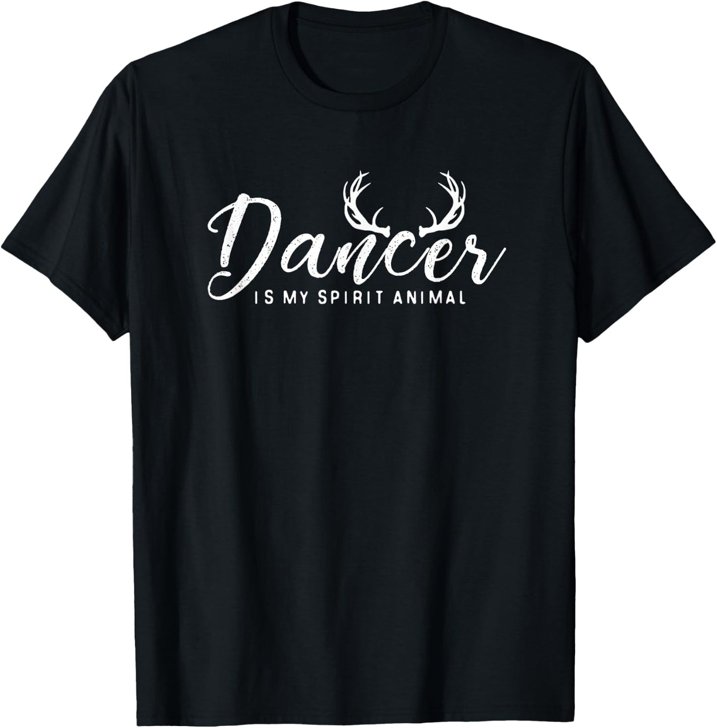 Dancer is My Spirit Animal Reindeer Christmas T-Shirt - T-Shirt | Black